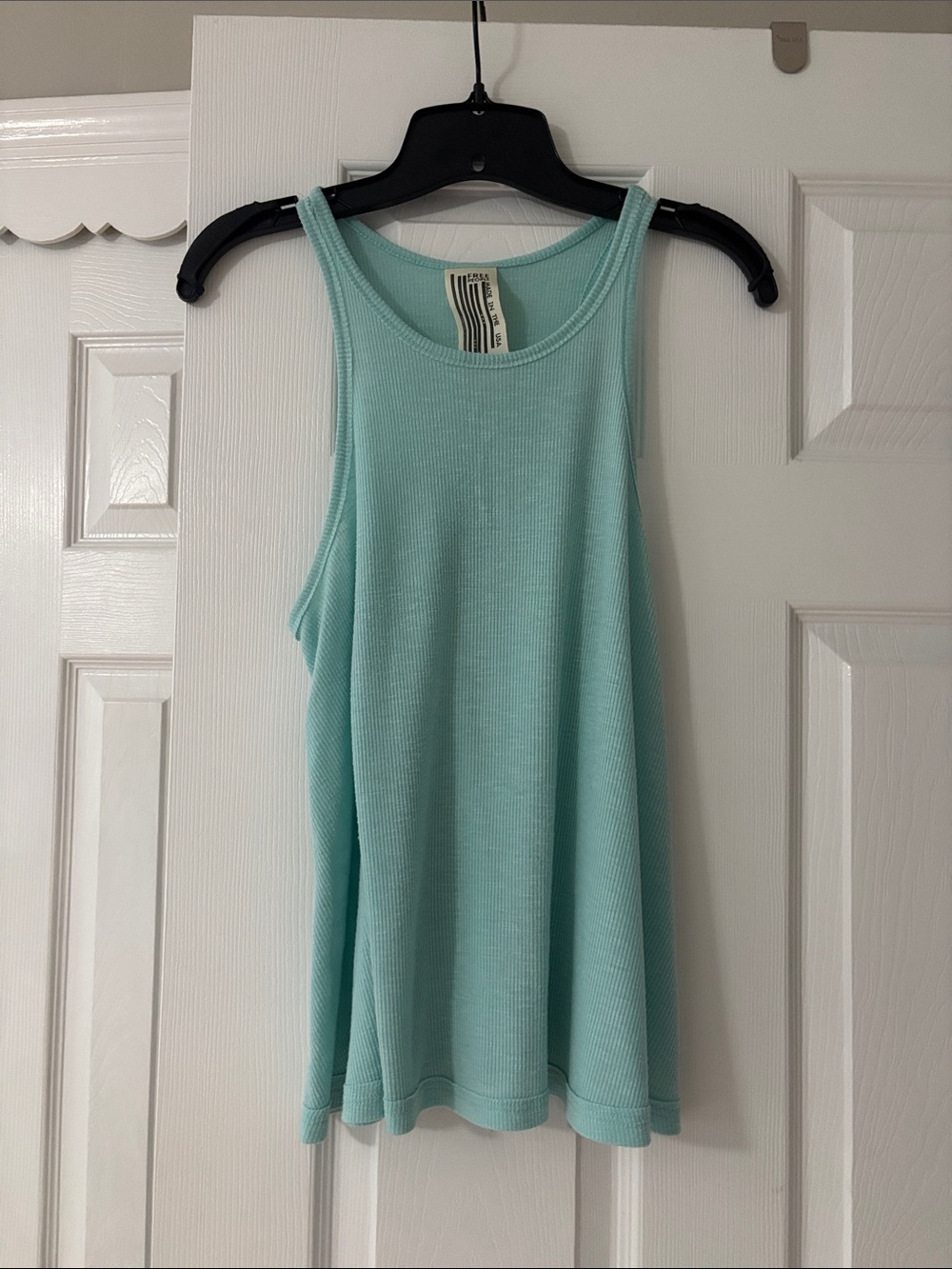 Free People Ribbed Tank Top in Mint